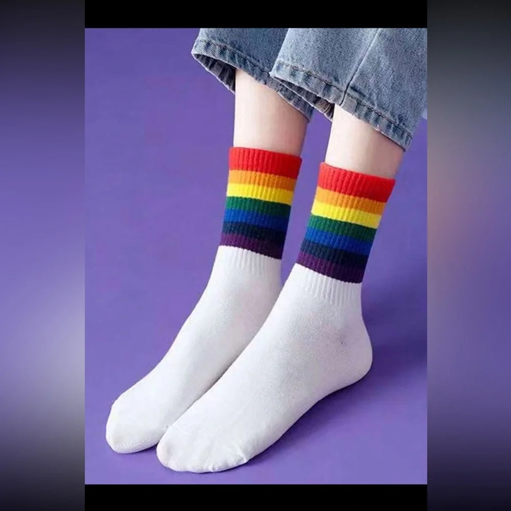 Colorful Striped Ankle Socks NEW (3 Pair) - Picture 5 of 8